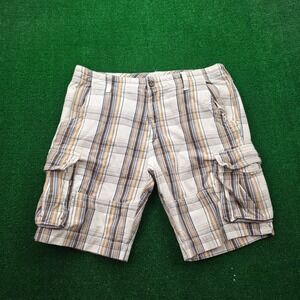 Magellan Sportswear Cargo Shorts Mens 36 Beige Brown Hiking Fishing Utility